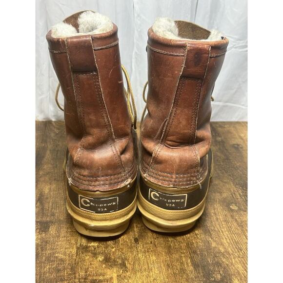 CHIPPEWA USA VTG Mens Gorp Core Waterproof Duck Leather Boots 23540 Sz 9 - Picture 4 of 16